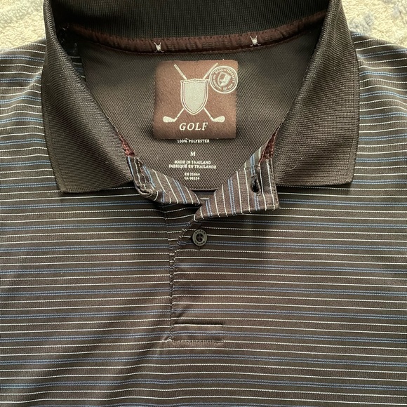 Golf performance Men's Black/Gray/ Blue Polo Sz M - Picture 2 of 9